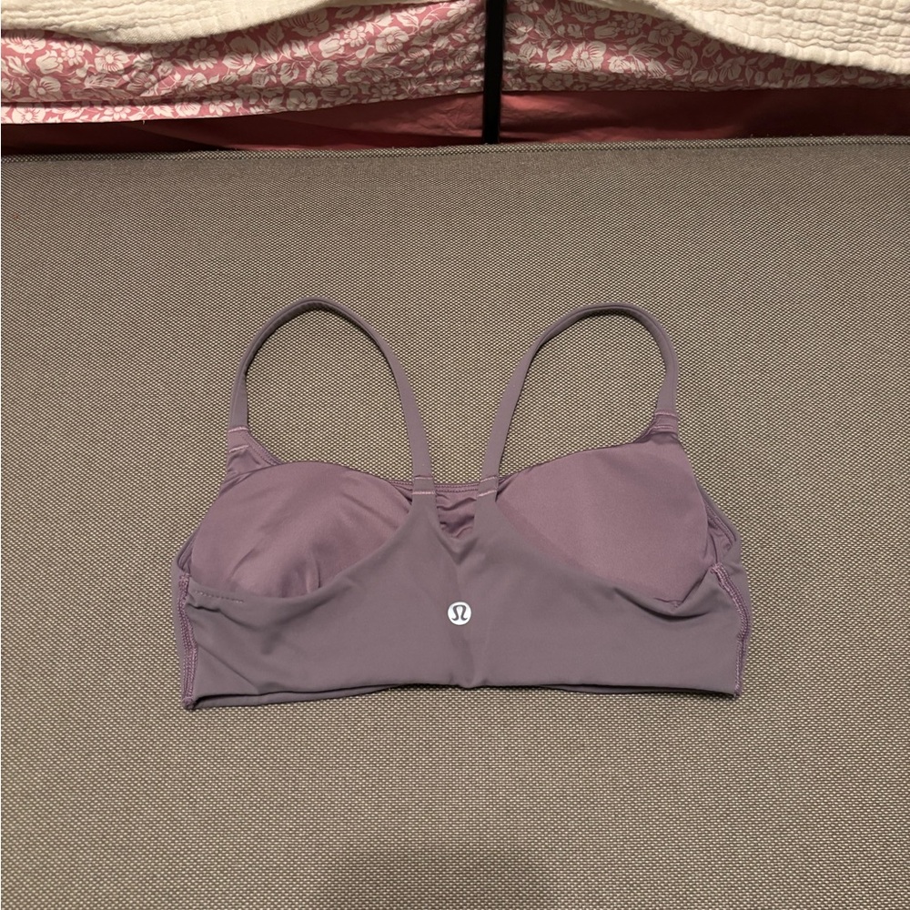 Wunder Train Strappy Racer Bra in Grape Mist Purple - Picture 3 of 3